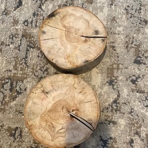 2 Wood decor stumps